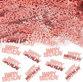 MARFOREVER Rose Gold Happy Birthday Glitter Confetti, Birthday Party Metallic by MARFOREVER