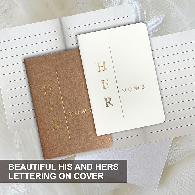 Wedding Vow Books His and Hers, Wedding Registry Gifts Ideas - Image 2