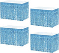 4P Wavy Metallic Tinsel Foil Fringe Table Skirts by Unknown
