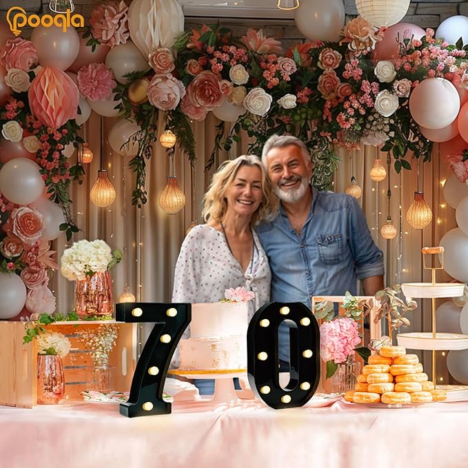 Pooqla Light Up Numbers, Lighted Marquee Number Sign - Image 2