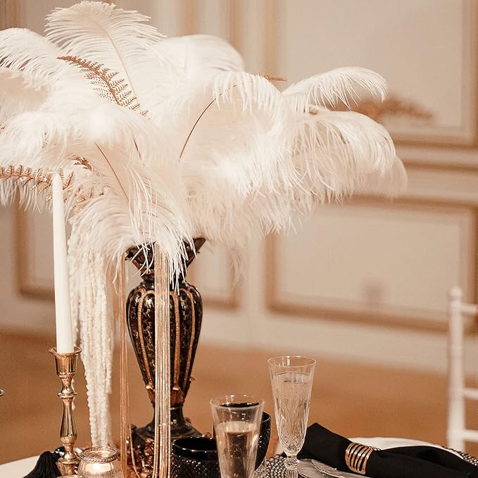 Hanaive 150 Pcs Ostrich Feathers Set Bulk Plumes 12-14 Inch 70 Pcs Large - Image 3
