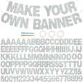 BEISHIDA 116 PCS A-Z Glitter Silver DIY Letter Banner Kit Make Your Own by Beishida