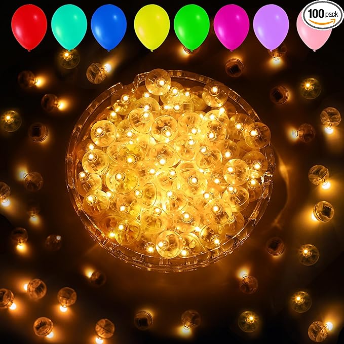 Aogist 100pcs Balloon Lights, Long Standby Time Waterproof Twinkle Mini Light by Aogist