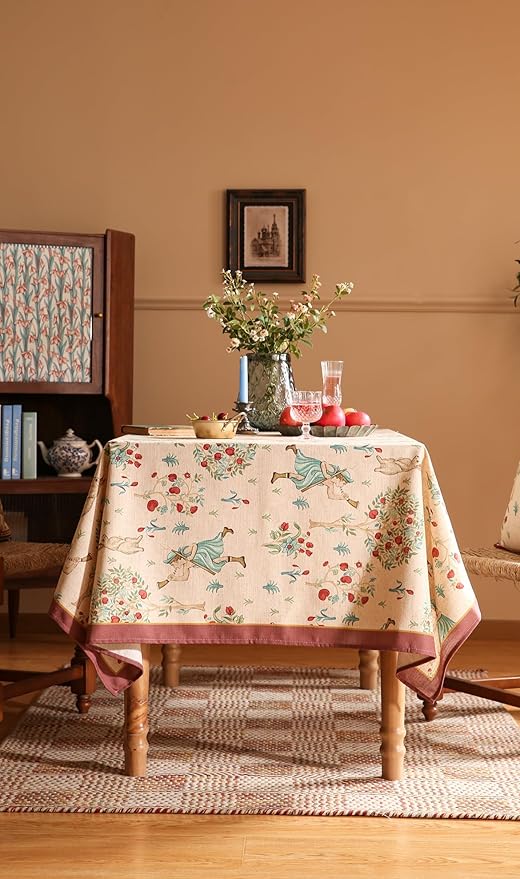 patdrea Designer Italian Beige Tablecloth - Image 8