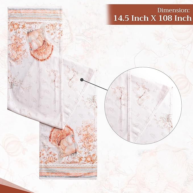 Maison d' Hermine Table Runner 100% Cotton Double Layer Table Runners 108 - Image 4