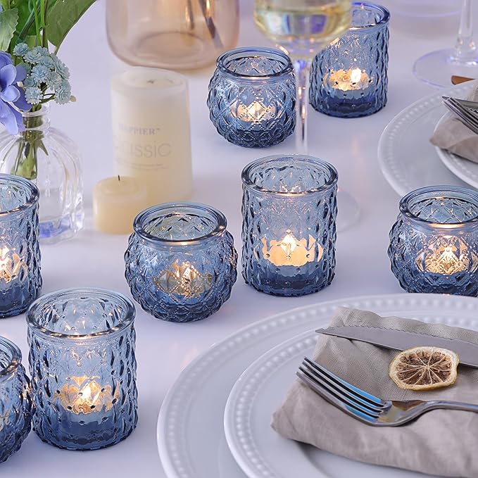 36pcs Assorted Blue Votive Candle Holders, Tea Lights Candle Holder - Image 4