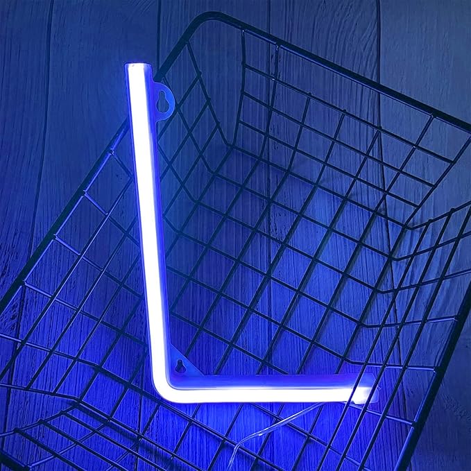 ENUOLI LED Blue Neon Letter Signs Night Light Battery or USB Operated LED - Image 2