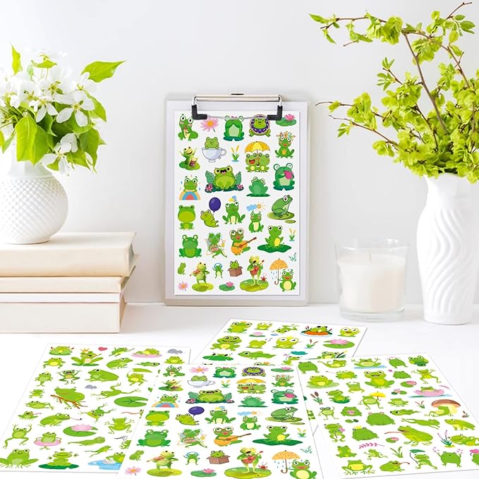 Frog Stickers Summer Spring Happy Honey Frog Decal Sticker 760 Counts Party - Image 7
