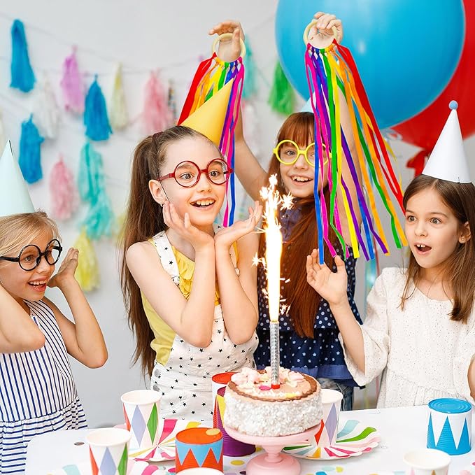 24Pcs Rainbow Ribbon Streamers Waldorf Toys Creative Waldorf Hand Kite Set - Image 7