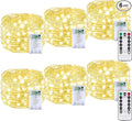 6 Pack 60LED Battery Operated Fairy Lights by BOSSERN