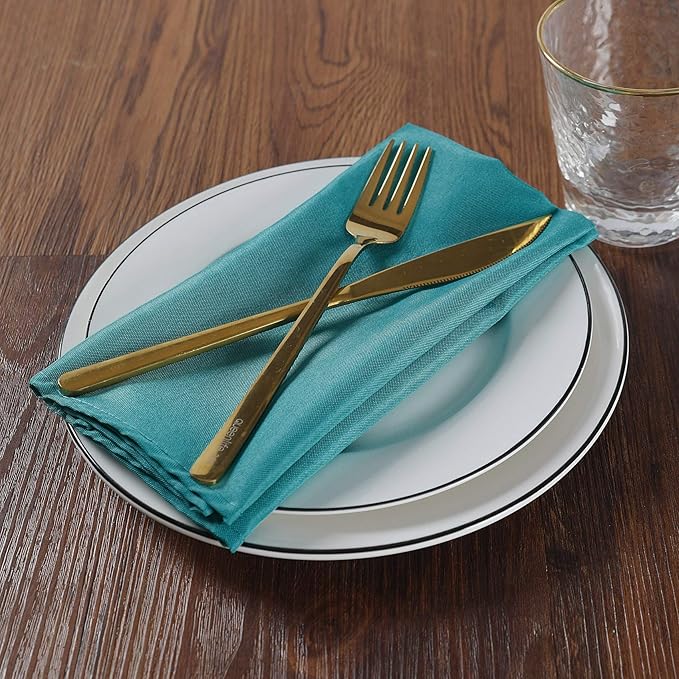 Cloth Napkins 17x17 inch Washable Polyester Dinner Napkins Soft Table Napkins - Image 6