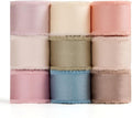 Satin Silk-Like Ribbon Set – 1" Wide, 9 Rolls, 45 Yards Total – Handmade Fringe by HONEYMYTH