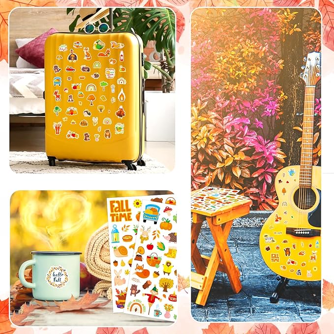 Fall Autumn Adhesive Stickers 990 Counts Woodland Pumpkin Stickers - Image 5