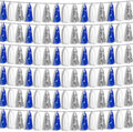 6P Navy-Blue White-Silver Tassel Garland Banner, Tassels Banner Streamers by HYSILLA