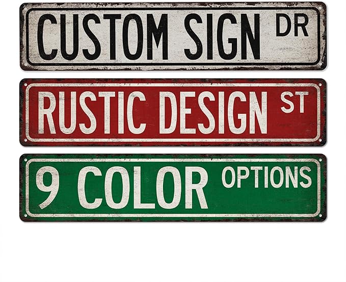 Personalized Street Signs Vintage Looking Street Sign by ChicoCreekSigns