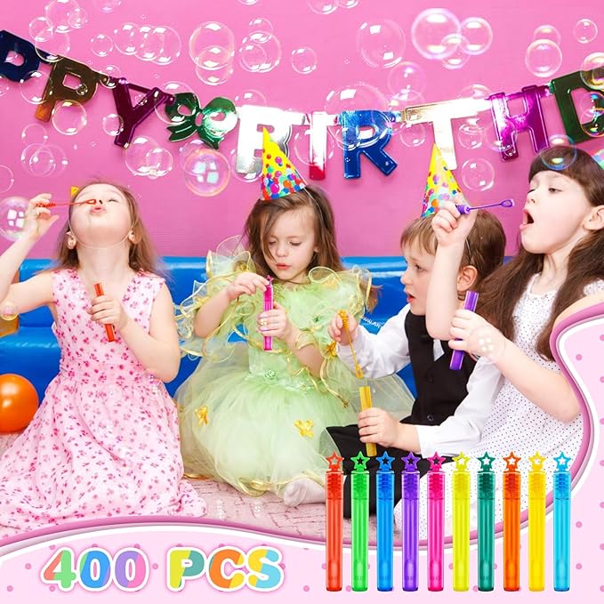 SpringFlower 400 PCS Mini Bubble Wand, Bubble Bulk - Image 5