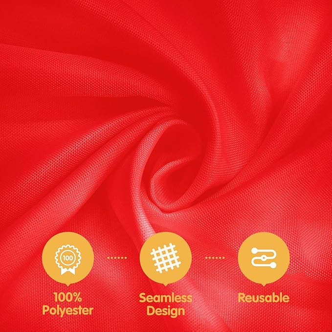 BRILLMAX 6 Pack Red Round Tablecloths 120 Inch - Image 2