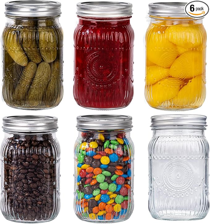 WELLIFE Wide Mouth Mason Jars, Wedding Favors, Meal Prep, Yogurt & Decor by WELLIFE