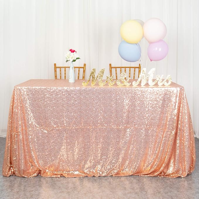 ShinyBeauty Rose Gold Table Cloths by ShinyBeauty