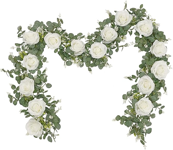 Dolicer 2Pcs 13Ft Artificial Eucalyptus Garlands by DolicerLANDSCAPEQ