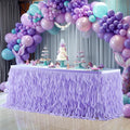 PARTISKY Lavender Purple Tulle Curly Willow Table Skirt by Partisky