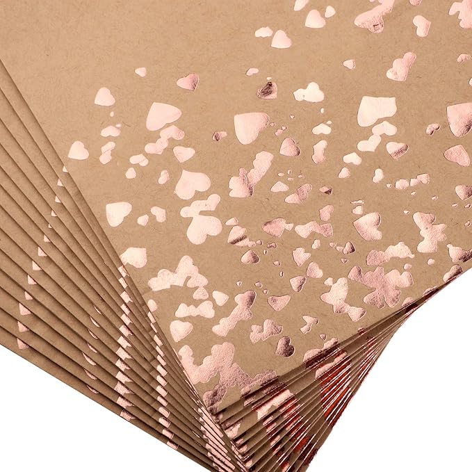 Cooraby 30 Pieces Kraft Paper Bronzing Rose Gold Bags - Image 4