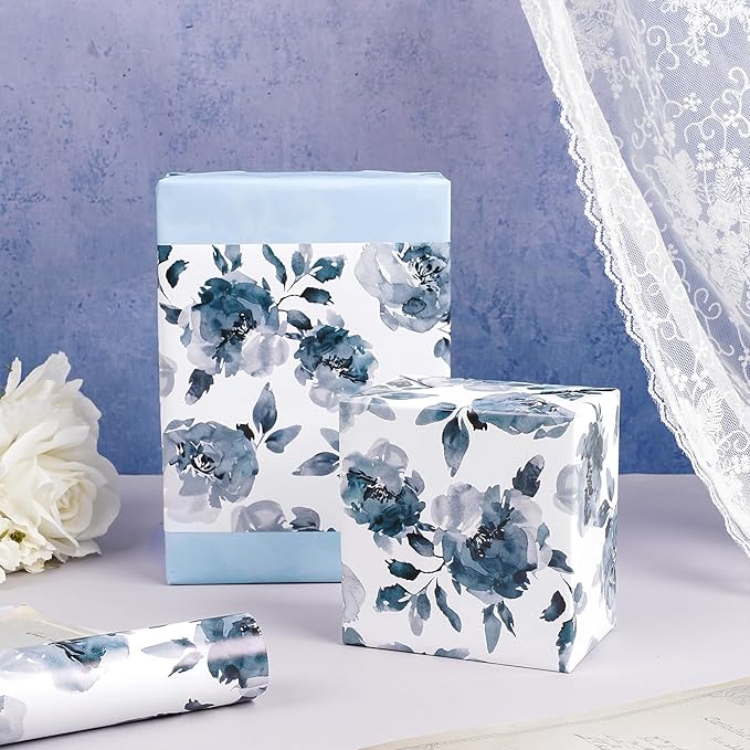 RUSPEPA Reversible Floral Wrapping Paper - Image 3