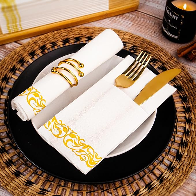 KAMMAK White Dinner Paper Napkins - Image 5