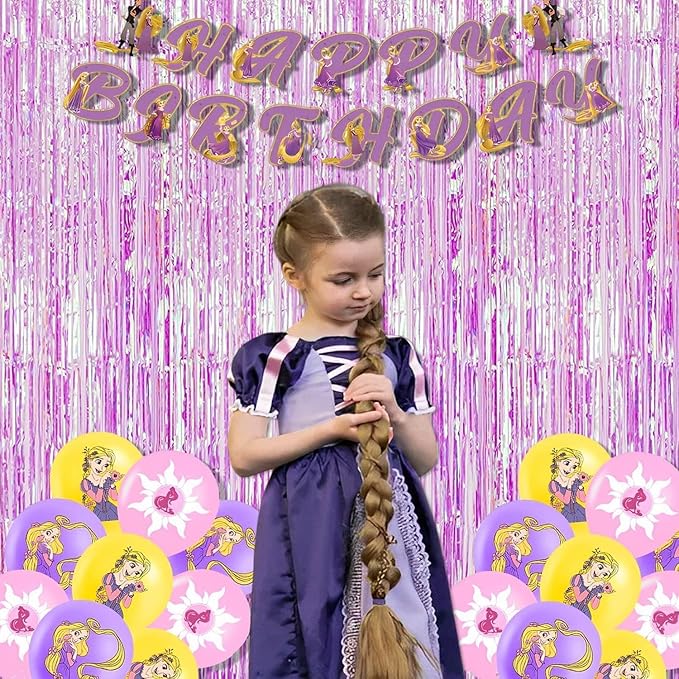 BRAVESHINE Clear Purple Party Decorations Iridescent Foil Curtain - Image 7