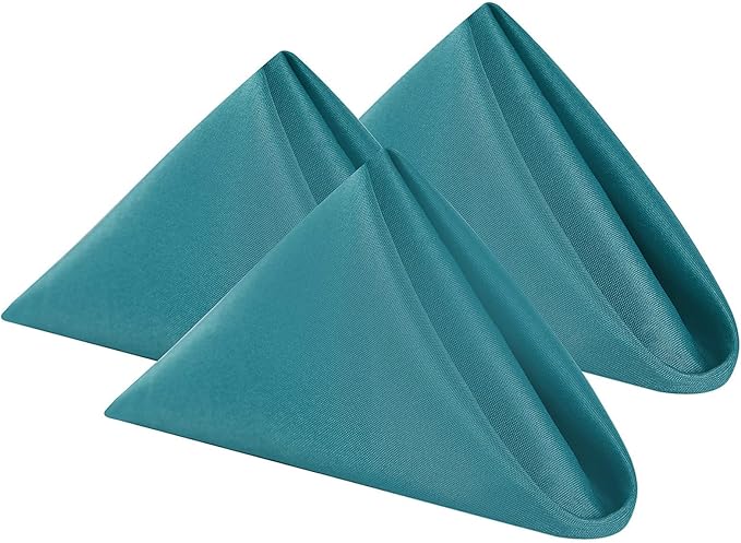 Cloth Napkins 17x17 inch Washable Polyester Dinner Napkins Soft Table Napkins by Cupuamon