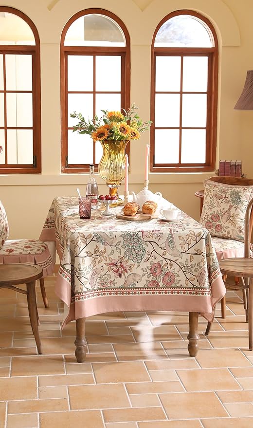 patdrea Designer Pink Linen Table Cloth - Image 8