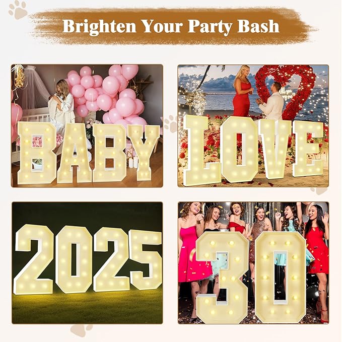 Marquee Light Up Letters: 4FT Large Decorative Signs - Image 8