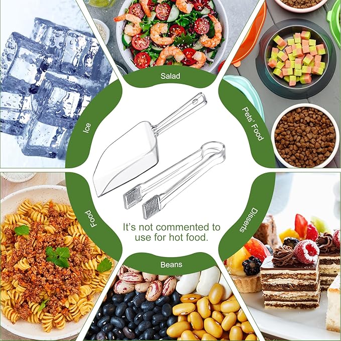 Roshtia 18 Pcs Plastic Serving Tongs Mini Kitchen Tongs Utility and Plastic - Image 6