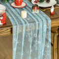 Artoid Mode Blue Snowflakes Christmas Gauze Table Runner 120 Inch 10FT by ArtoidMode