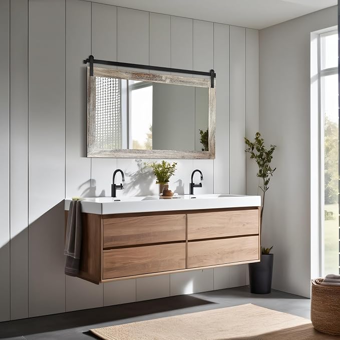 COGOOD Farmhouse Barn Door Mirror - Image 3