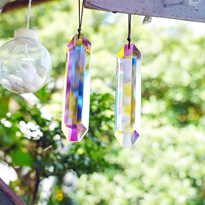 HDCRYSTALGIFTS 2PCS 5" Large Crystal Sun Catcher Prisms - Image 6