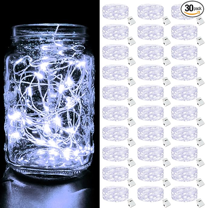 btfarm 30 Pack LED Fairy Lights Battery Operated Twinkle Lights, 7FT 20 LED by btfarmdecorativelighting