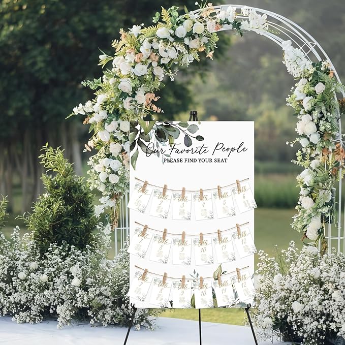 Pinkunn Greenery Wedding Seating Chart - Image 2