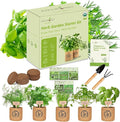 5 Herb Indoor Garden Kit-Burlap Pots, Organic Seeds & Complete Growing Herb by Environet
