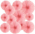 20 Pcs Light Pink Hanging Paper Fan, Hanging Honeycomb Round Paper Fans by Zankubom