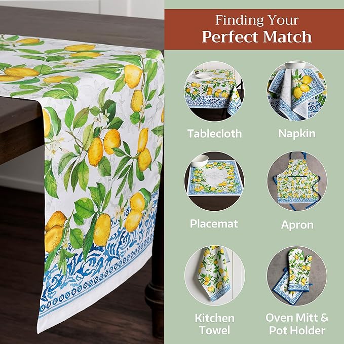 Maison d' Hermine Table Runner 100% Cotton Double Layer Table Runners 108 - Image 6