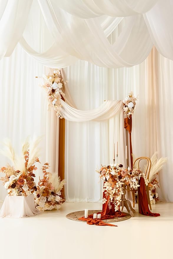 Ling's moment Wedding Arch Draping Fabric 2 Panels 32Ft x 30" Wrinkle-Free - Image 3