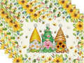XCHI Daisies Flowers Gnomes Spring Placemats Set of 4 Table Mats Summer by XCHI