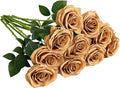 Artificial Rose 10pcs Open Flower Bouquet Faux Rose Stems by IUKnot