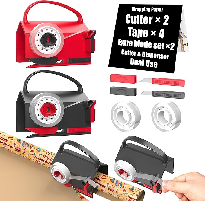 Wrapping Paper Cutter & Tape Dispenser Dual Use by wraprocut
