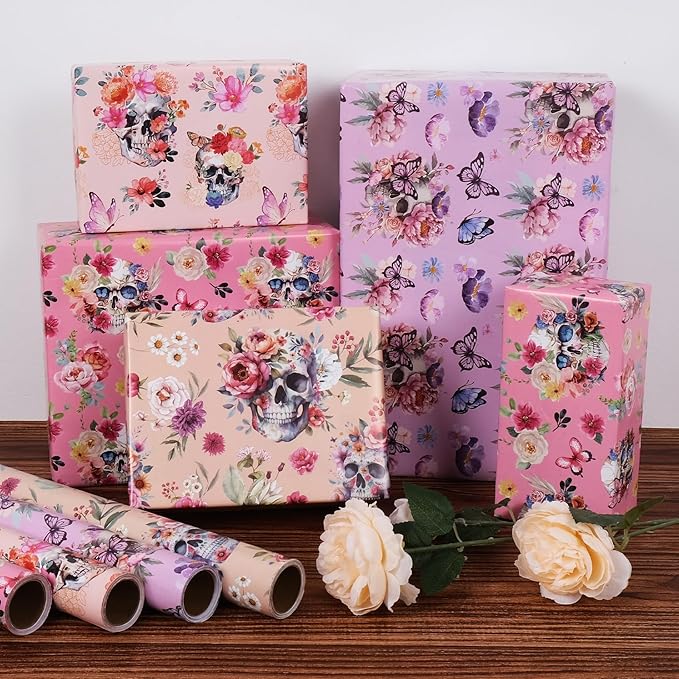 Aimyoo Gothic Wrapping Paper Rolls, 17 Inch X 16.5 Feet - Image 5
