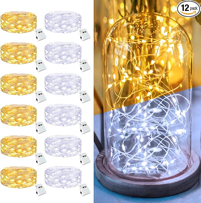 12 Pack Fairy Lights Battery Operated - 7ft 20 Led Twinkle Lights 3 Modes by Unknown