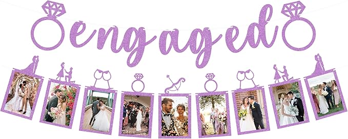 Pre-Strung Engaged Photo Banner by EONNCNT