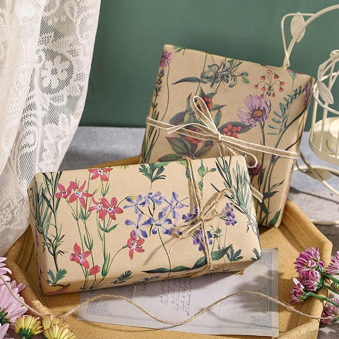 RUSPEPA Wild Flower Wrapping Paper Roll - Image 6