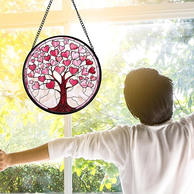 Stained Glass Window Hanging, Mom 9.8IN - Image 3